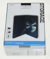 DVD BOX VOOR 1 DVD, 5 ST., ZWART