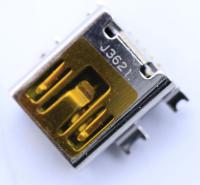 JACK-MINI USB:5P1C, AU OVER NI, BLK, MINI B
