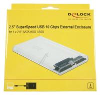 EXTERNE BEHUIZING VOOR 2.5″ SATA HDD / SSD MET SUPERSPEED USB 10 GBPS (USB 3.1 GEN 2)