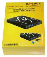 EXTERNES GEHÄUSE MSATA SSD > MULTIPORT USB 3.0 + ESATAP