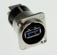 USB 3.0 ADAPTER (TYPE A EN B) OMKEERBAAR NIKKEL D-BEHUIZING