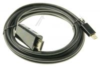 HDMI KABEL 1E: USB TYPE C-STEKER - 2E: HDMI-A-STEKER PLUG & PLAY 3,0M ZWART /GRIJS