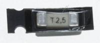 2,5A-T SMD-ZEKERING, TRAAG 2410 (6,1X2,54MM.)