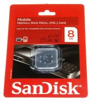 8GB FLASH MEMORYSTICK MICRO 8GB SANDISK M2 O. ADAPTER RT