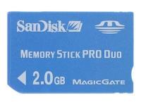 MEMORY-STICK PRO DUO 2GB FLASH MEMORYSTICK, 2GB SANDISK MS PRO DUO RT