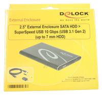 2,5" BEHUIZING SATA HDD /SSD > USB 3.1, 7 MM